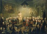 unknow artist, s and duke Fredriks besok in Am grinding - and Bildhuggare Academies the 8 Dec. 1780